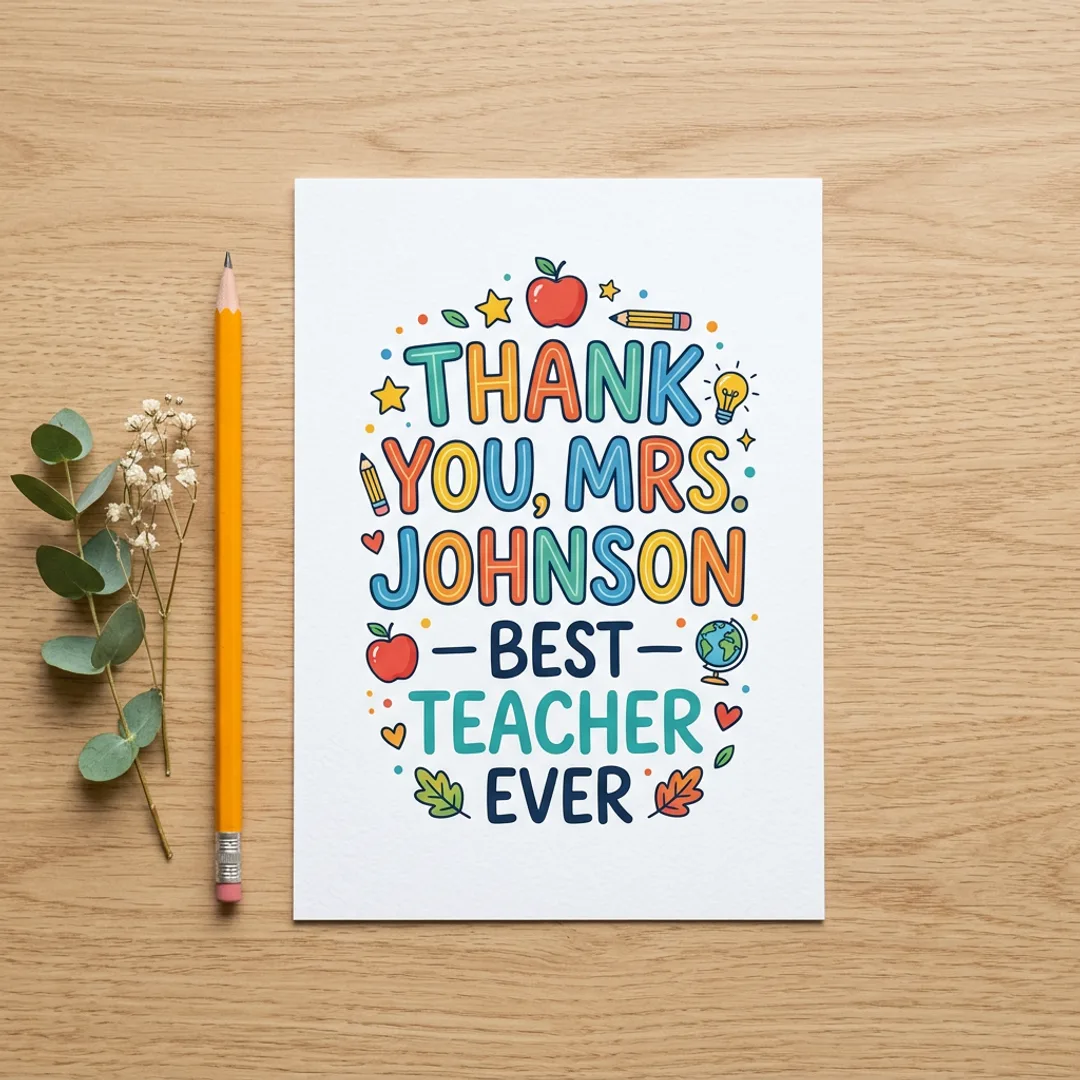 Custom Teacher Appreciation Print
